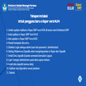 Tahap Instalasi e-rapor SMP KM Versi M.04