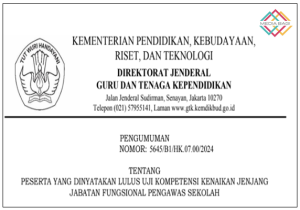 Pengumuman Peserta Lulus UKKJ JF Pengawas Sekolah Periode 3 1 Pengumuman Peserta Lulus UKKJ JF Pengawas Sekolah Periode 3