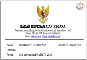 SE BKN tentang Usul Pemberkasan NIP ASN Tahun 2024