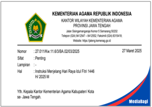 Kanwil Kemenag Jateng Terbitkan Instruksi Menjelang Hari Raya Idul Fitri 2025 1 Instruksi Menjelang Hari Raya Idul Fitri 2025