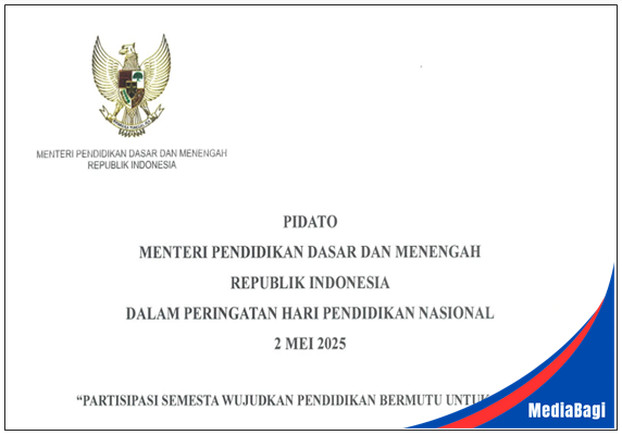 Pidato Mendikdasmen pada Peringatan Hardiknas 2025 1 Pidato Mendikdasmen pada Peringatan Hardiknas 2025