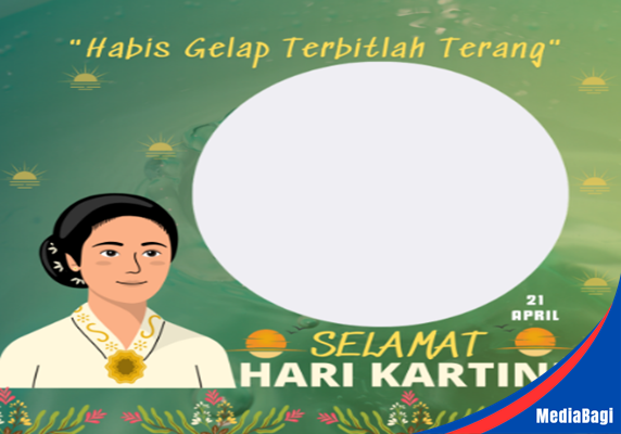 30 Twibbon Hari Kartini 2025, Desain Modern 1 Twibbon Hari Kartini 2025