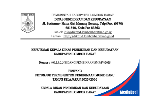 Juknis SPMB Kabupaten Lombok Barat Tahun Ajaran 2025/2026 3 Juknis SPMB Kabupaten Lombok Barat Tahun Ajaran 2025/2026