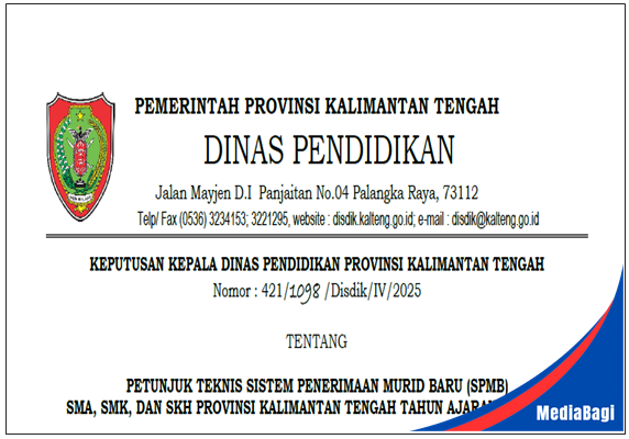 Juknis SPMB SMA SMK SKH Provinsi Kalimantan Tengah Tahun Ajaran 2025/026 3 Juknis SPMB SMA SMK SKH Provinsi Kalimantan Tengah Tahun Ajaran 2025/026