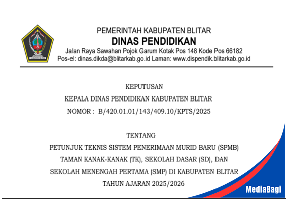 Juknis SPMB Kabupaten Blitar Tahun Ajaran 2025/2026 1 Juknis SPMB Kabupaten Blitar Tahun Ajaran 2025/2026