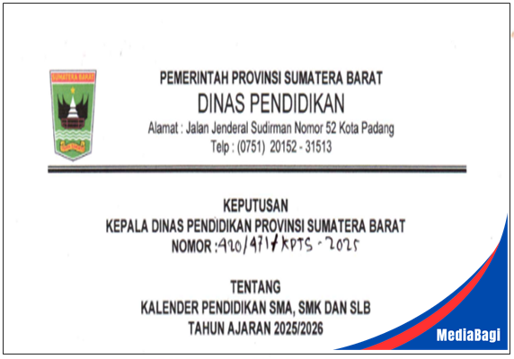 Kaldik Provinsi Sumatera Barat TA 2025/2026 1 Kaldik Provinsi Sumatera Barat TA 2025/2026