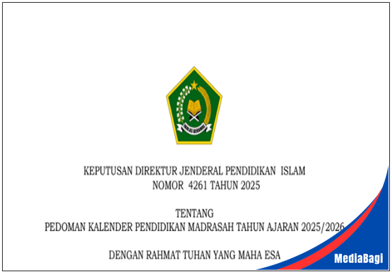 Pedoman Kalender Pendidikan Madrasah TA 2025/2026 1 Pedoman Kalender Pendidikan Madrasah Tahun Ajaran 2025/2026
