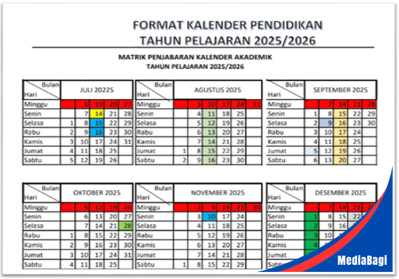 Format Kalender Pendidikan TA 2025/2026 1 Format Kalender Pendidikan TA 2025/2026