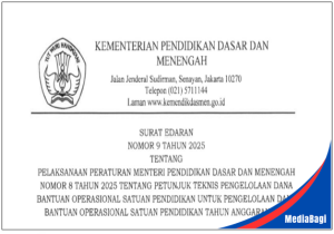 Surat Edaran Sesjen Kemendikdasmen Nomor 9 Tahun 2025 tentang Pelaksanaan Permendikdasmen Nomor 8 Tahun 2025 1 Surat Edaran Sesjen Kemendikdasmen Nomor 9 Tahun 2025 tentang Pelaksanaan Permendikdasmen Nomor 8 Tahun 2025