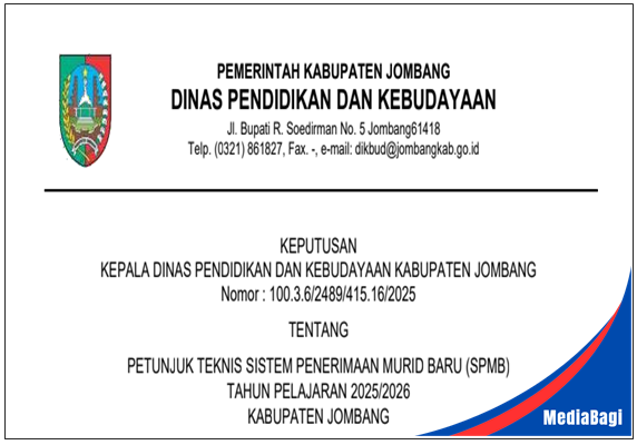 Juknis SPMB Kabupaten Jombang Tahun Ajaran 2025/2026 1 Juknis SPMB Kabupaten Jombang Tahun Ajaran 2025/2026